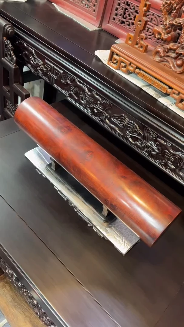 非洲紫檀（红花梨）横财60x13cm