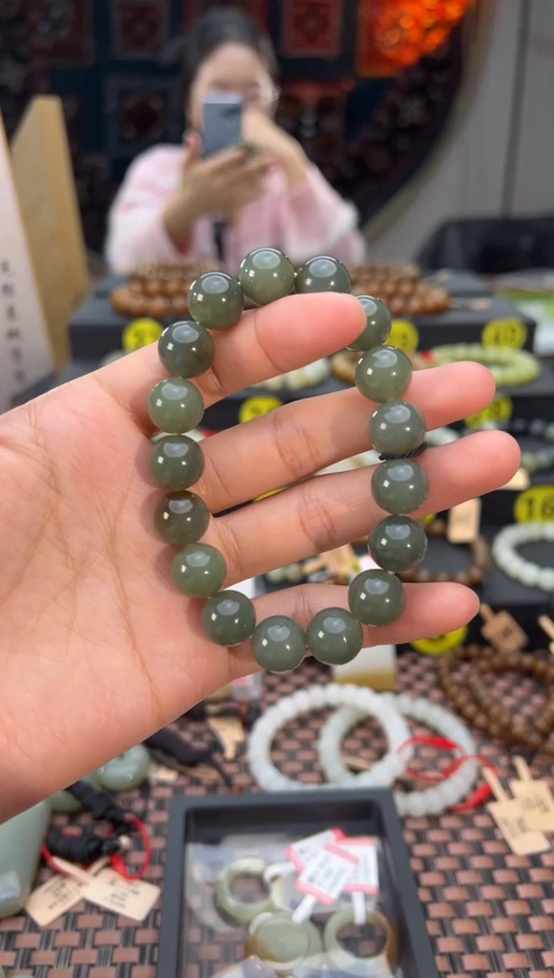 未镶嵌手串和田玉若羌李保国矿手串卡12