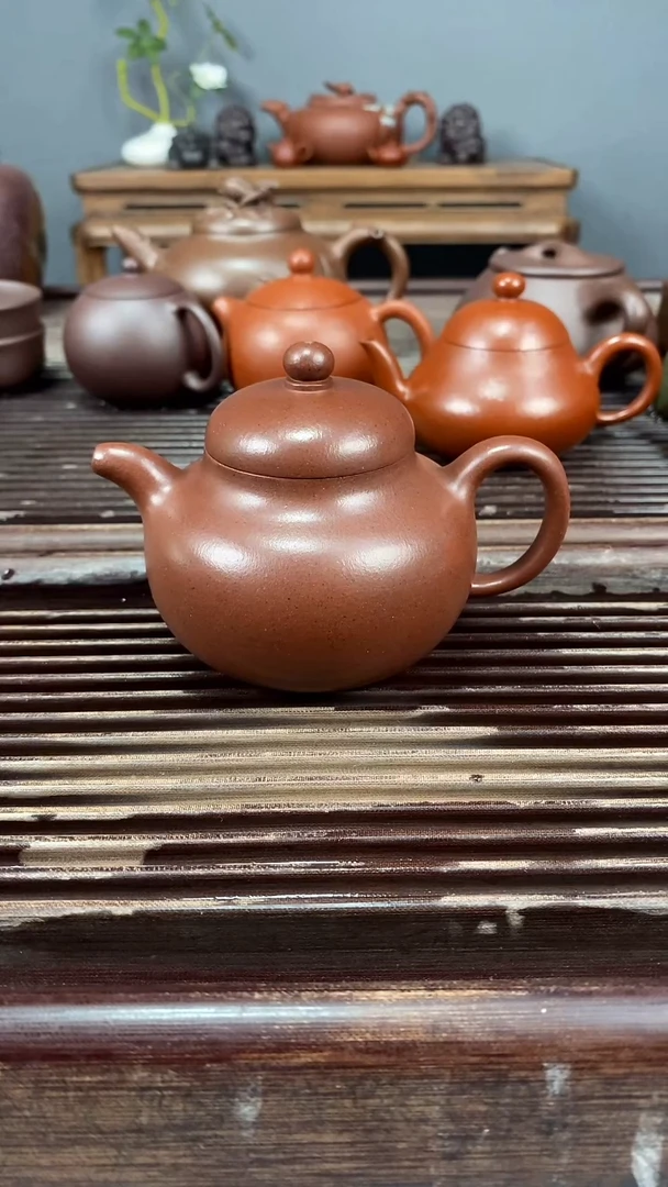 茶壶紫砂l****s壶内微瑕台西底槽清柿圆240cc