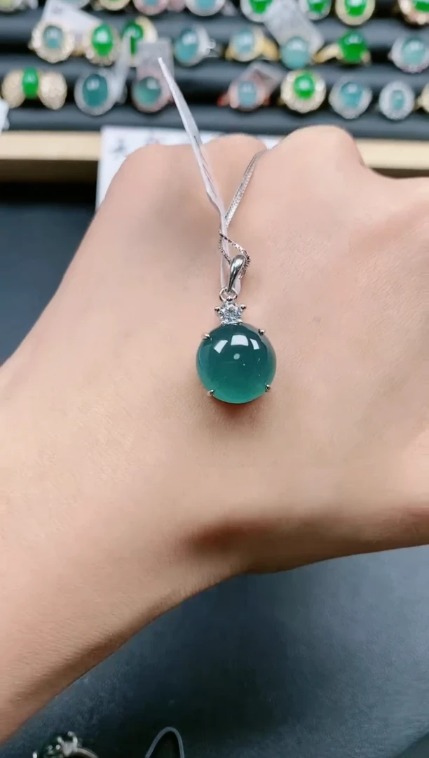 翡翠戒指银S925镶嵌11111