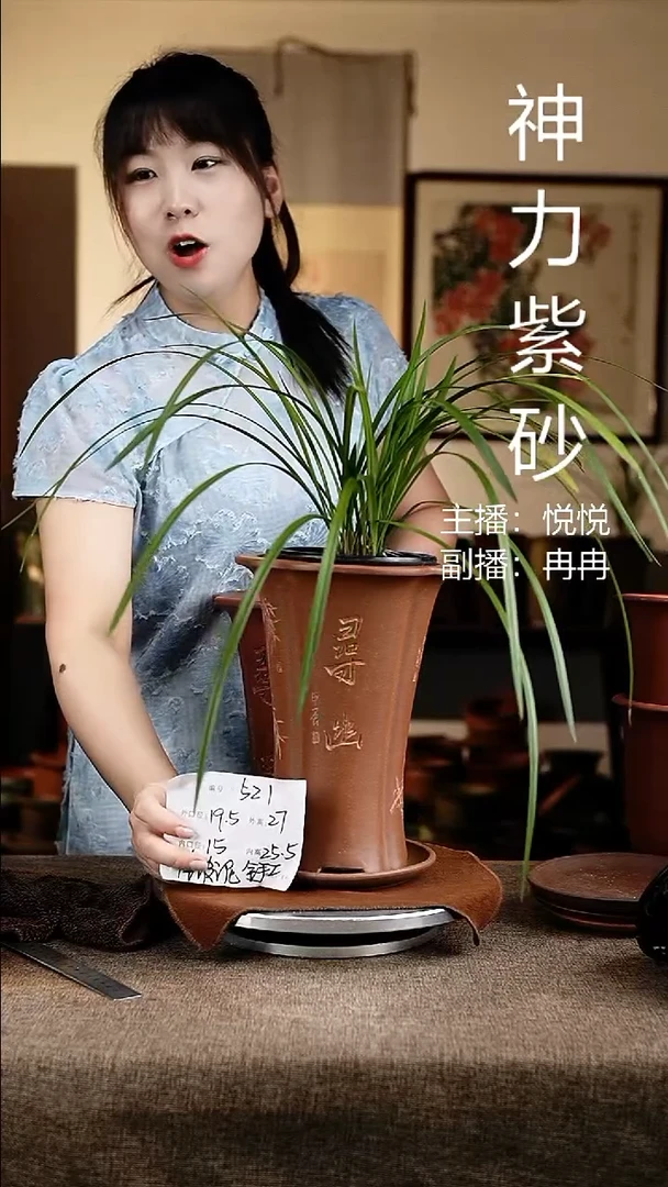 紫砂花盆花卉工艺521+z
