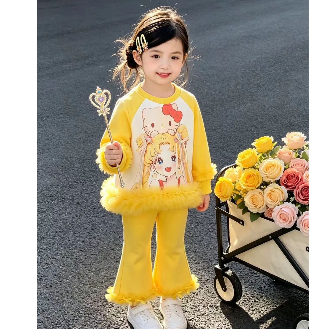 洋气【-美少女战士-卫衣套装】秋款新款2026女童套装