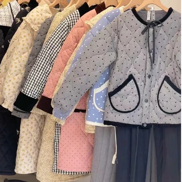 【9欣琦家】厚家居服可外穿【3层夹棉】加厚