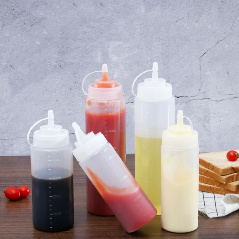 挤酱瓶番茄沙拉酱塑料尖嘴挤压式挤壶商用油壶家用酱汁酱料调料瓶