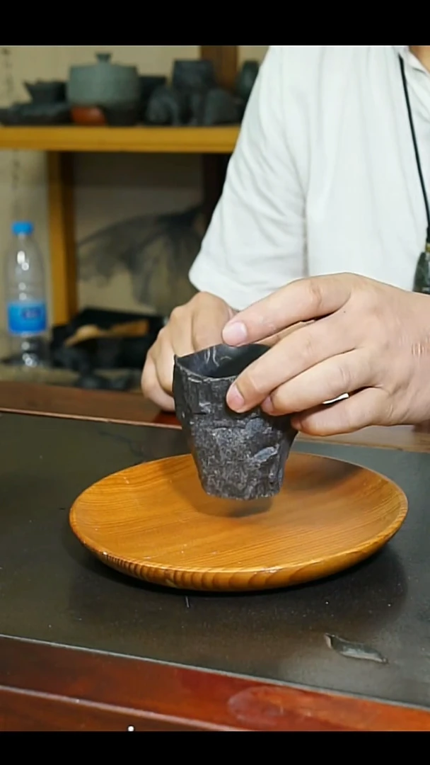 冰碛岩高工薄透复古创意树桩石瓢壶造型手工石壶泡茶专用功夫茶具