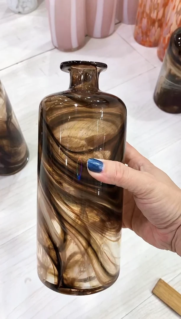 慕忆家手作琉璃花瓶瑕翻嘴