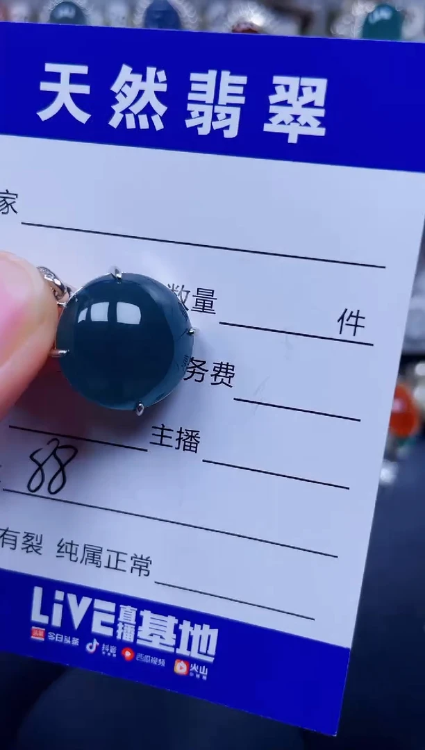 颈饰银S925镶嵌翡翠88