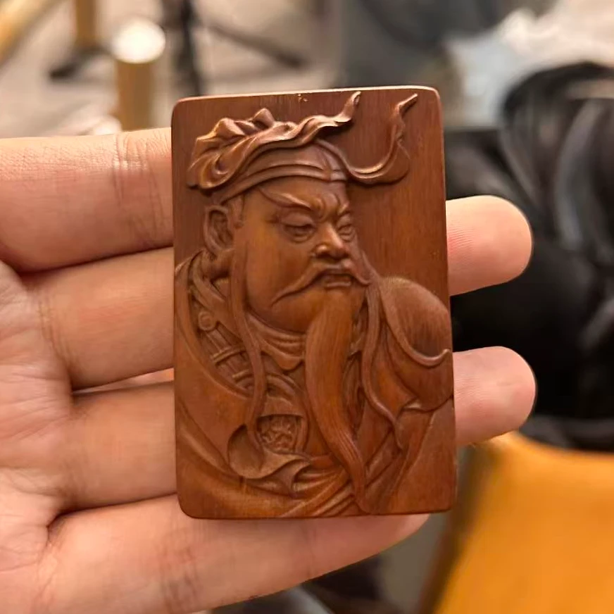 天然非雷击枣木关圣帝君枣木牌