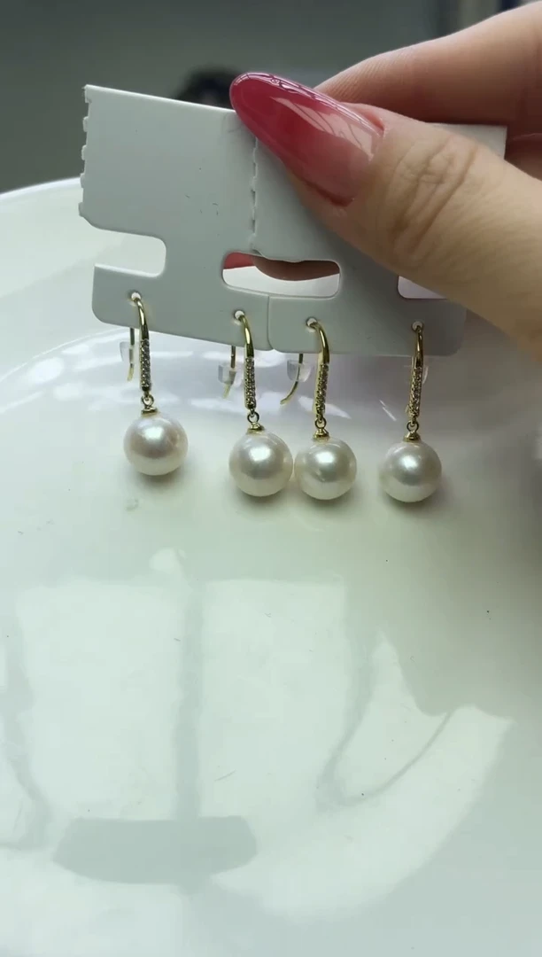 未镶嵌耳坠淡水珍珠白色系耳坠