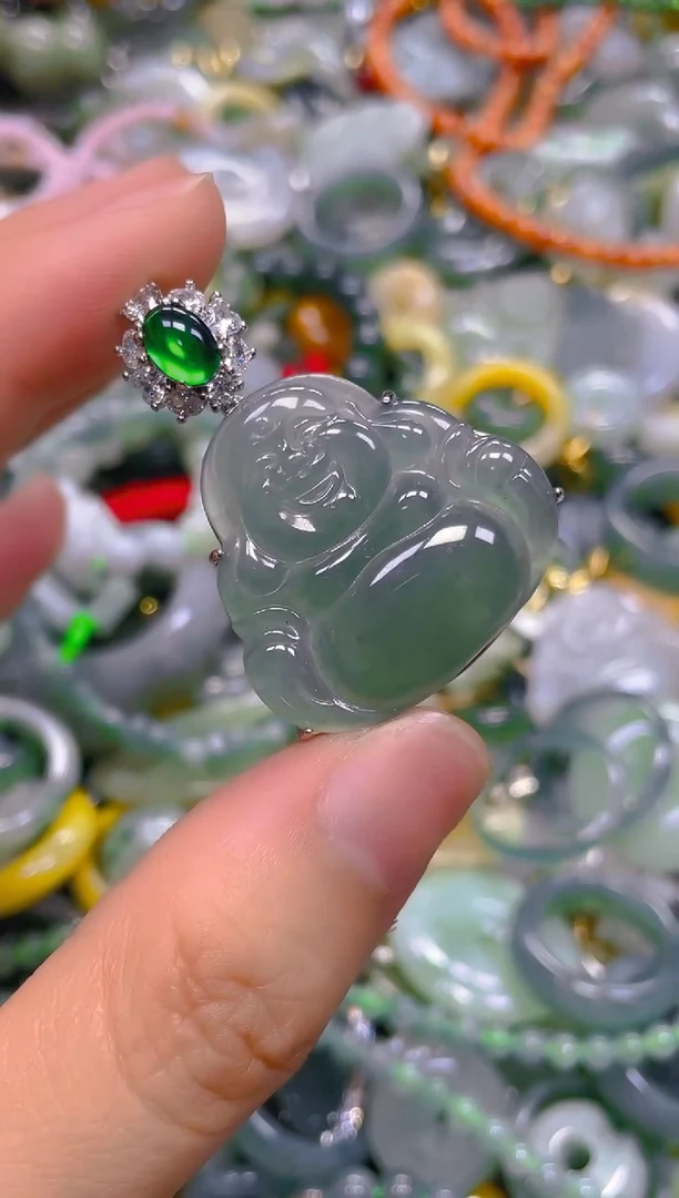 翡翠未镶嵌颈饰/A/翡翠A货一图一物