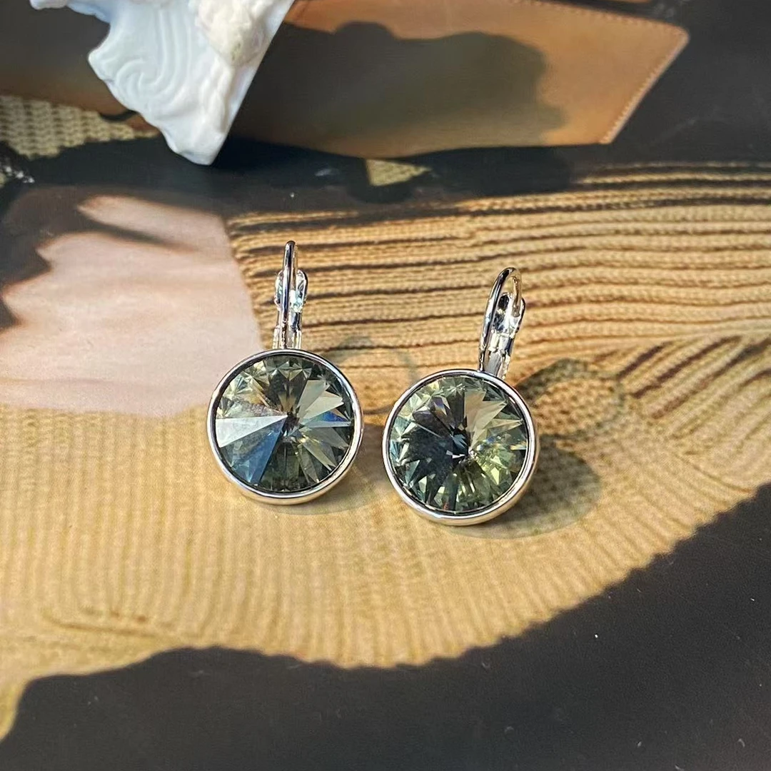 合金仿水晶耳饰 夏日橘子-气质时尚梦幻浪漫施家耳拍耳钉-X1088