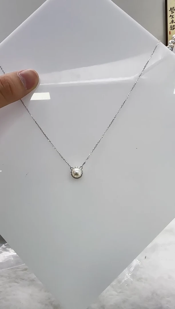 【闪购商品】海水珍珠DA银S925镶嵌c1002 ak套链7