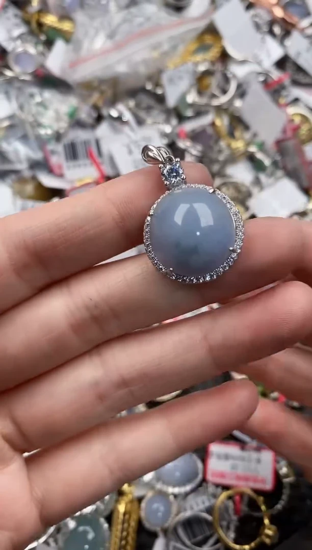 银S925镶嵌戒指翡翠555   8