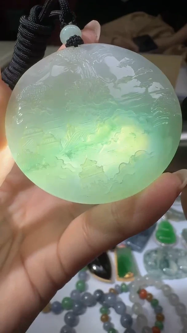 吊坠(不含链)未镶嵌翡翠39563