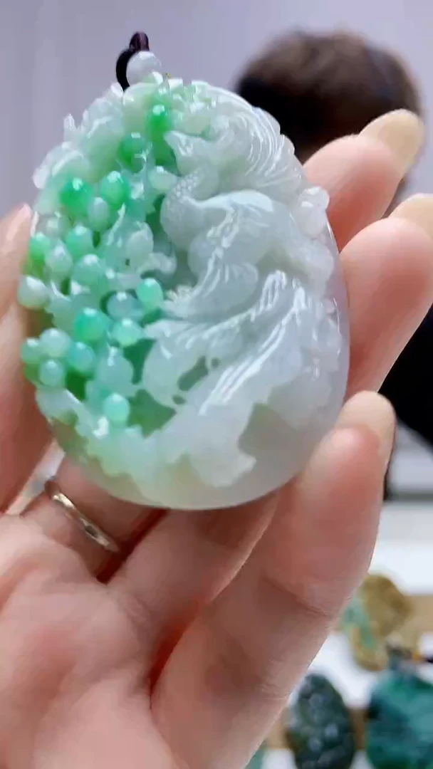 未镶嵌定制翡翠4868DD-毛货挂件9