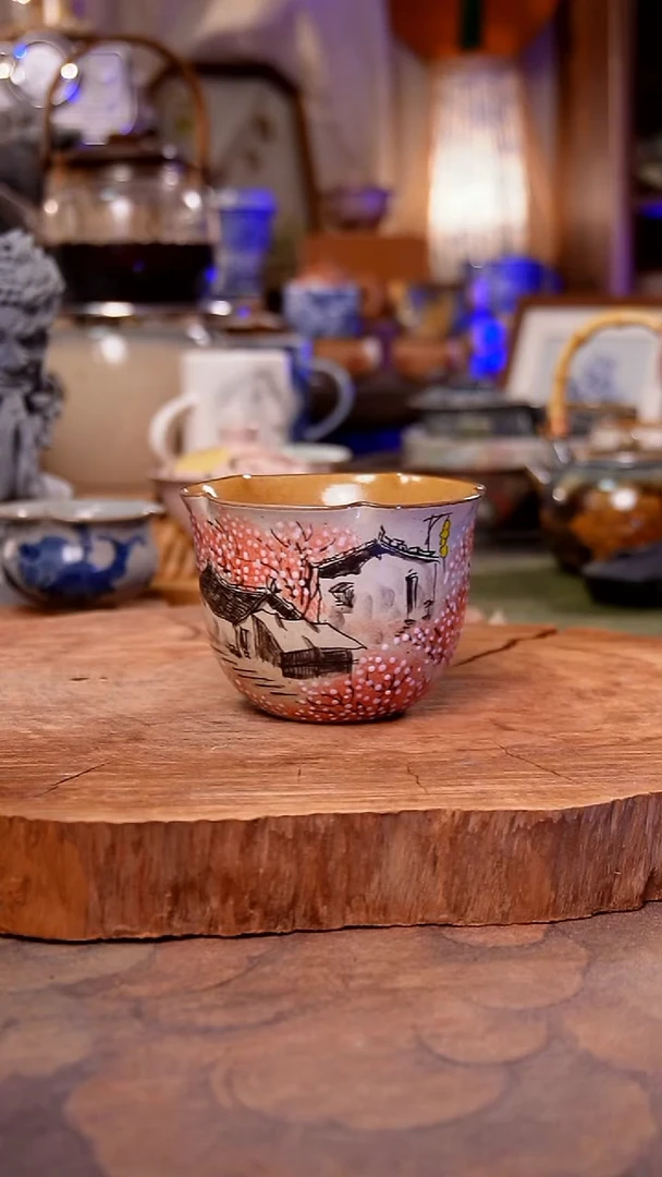 杯子陶划扣手工手绘手工手绘