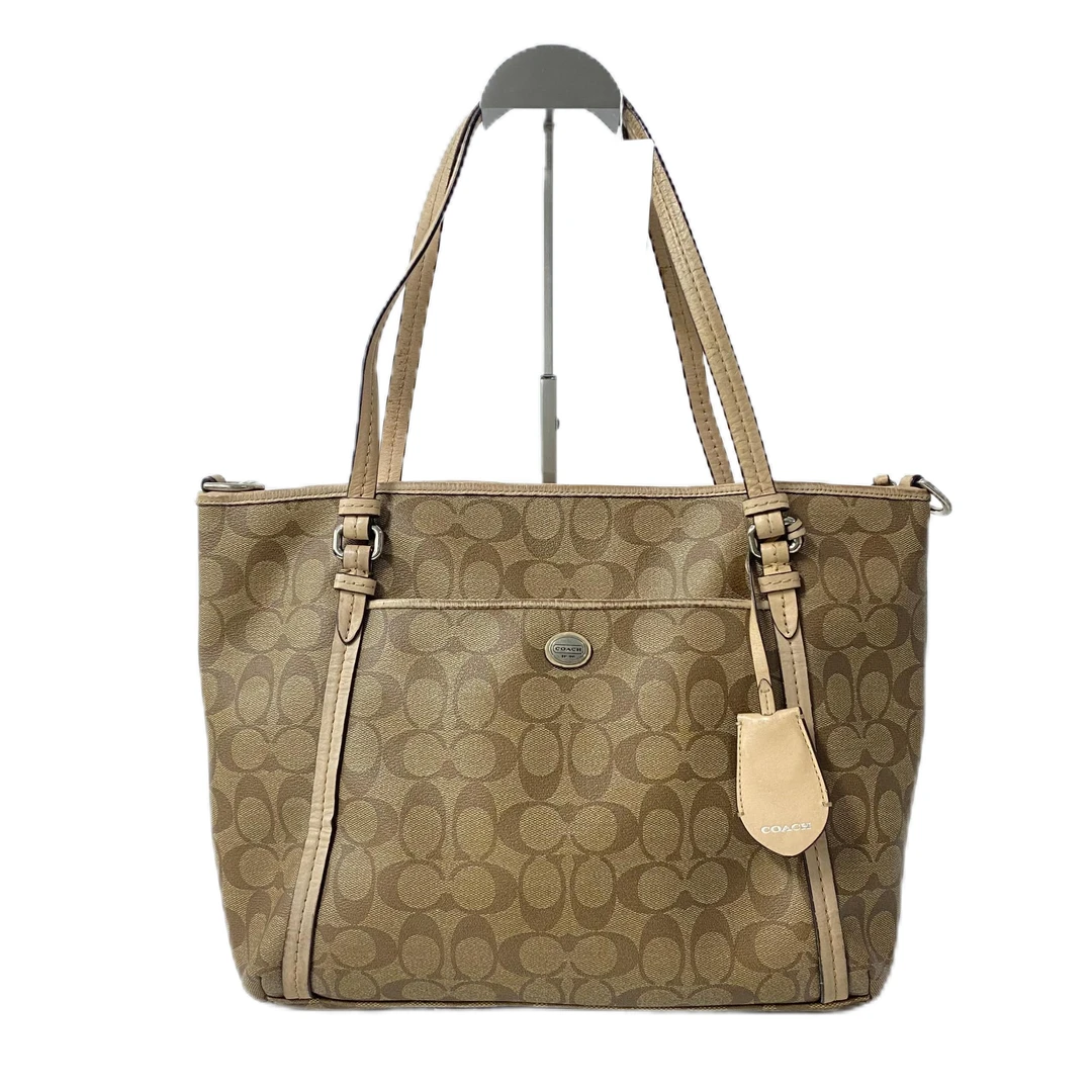 95新 COACH/蔻驰 经典老花PVC单肩手提包 MM-80316