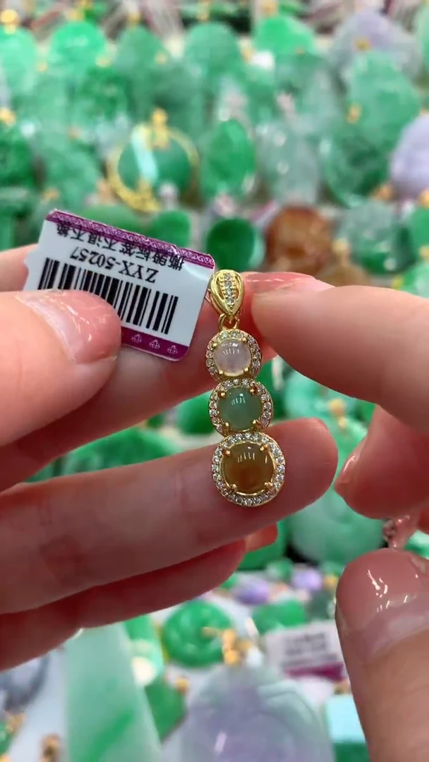 【闪购商品】翡翠吊坠(不含链)银S925镶嵌挂件