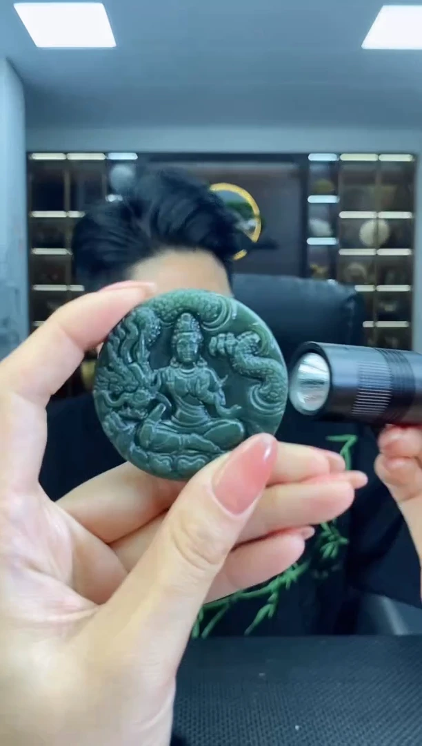 【闪购商品】和田玉颈饰未镶嵌御龙观音清货1