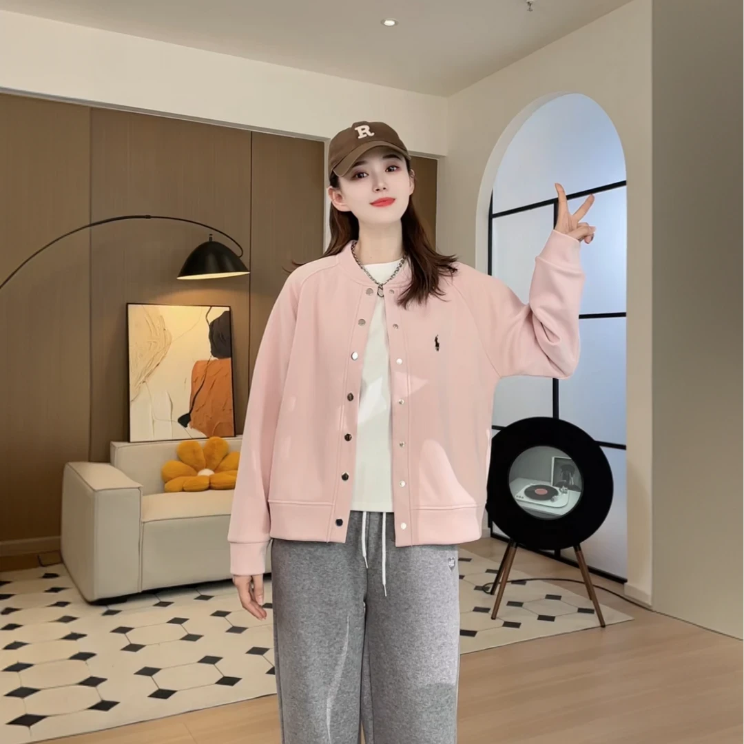 加厚款式棉质卫衣2025新款小马棒球服外套时尚百搭春季开衫女