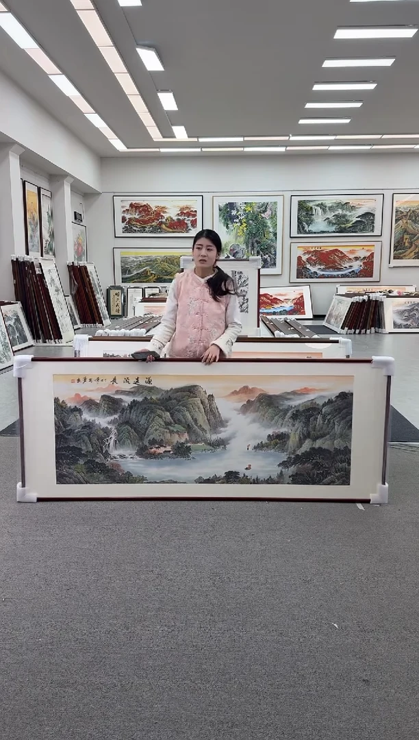 国画手绘 源远流长 219*88