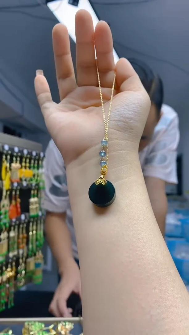 【闪购商品】翡翠耳饰合金043翡翠锁骨链