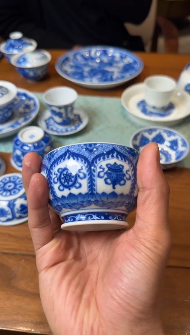 c*妙色 柴窑八宝圆融杯