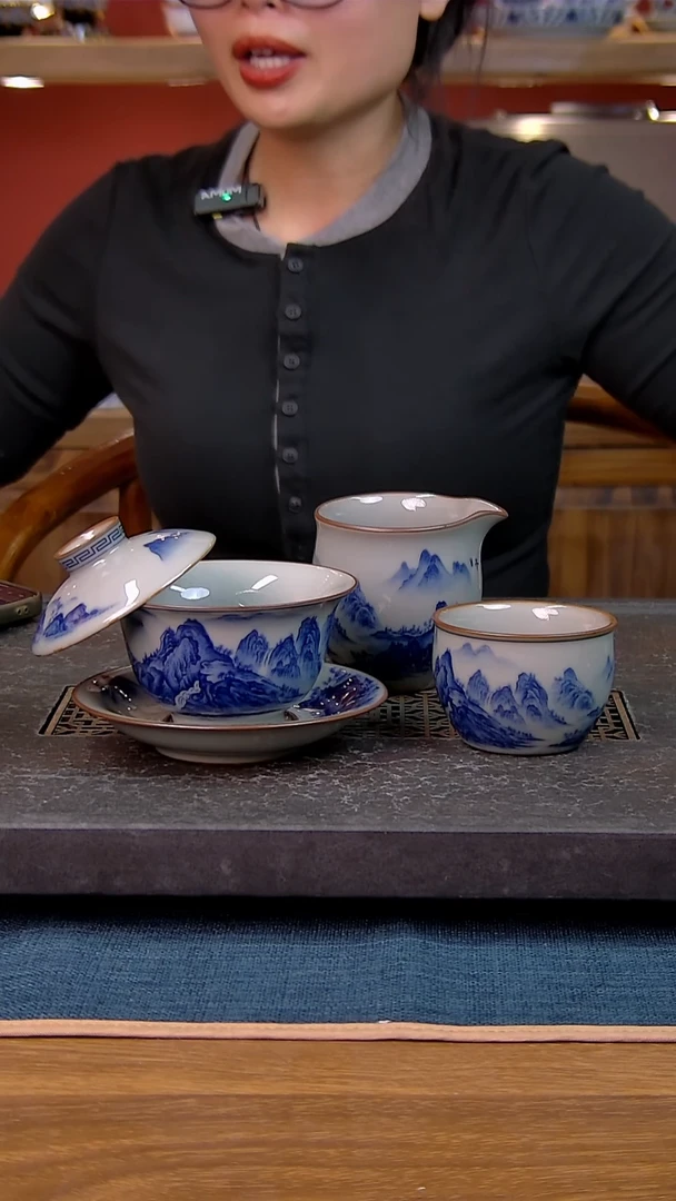 简装家用款3件套 老陶泥开片纹陶瓷茶具