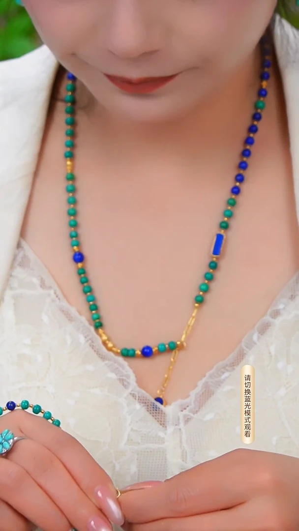 未镶嵌绿松石项链多样性发一 5mm左右