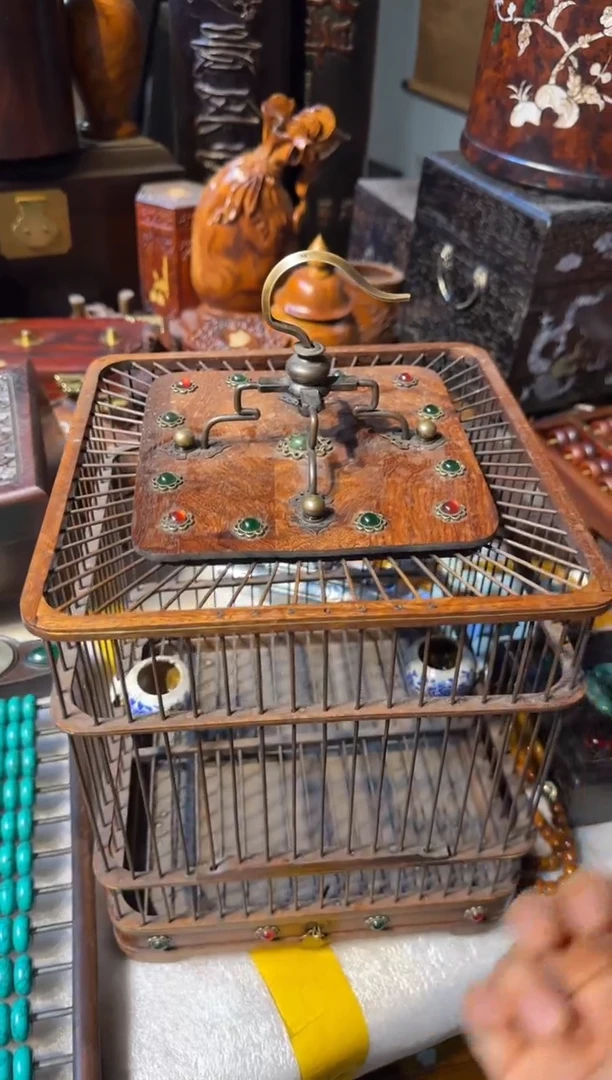 木黄花梨鸟笼