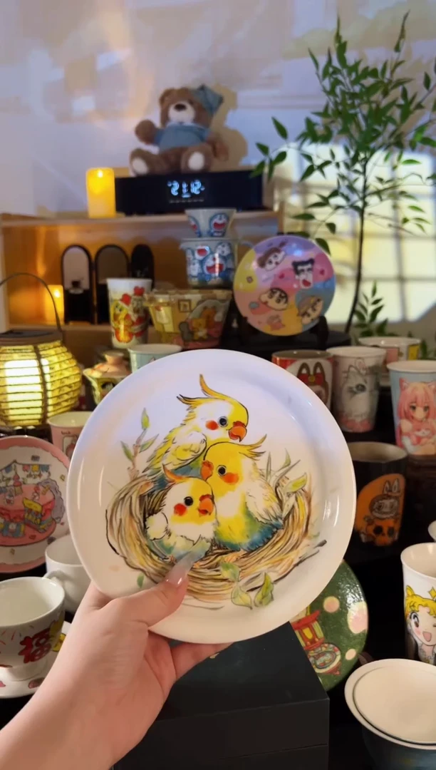 【闪购商品】摆件手工手绘陶瓷小杯杯