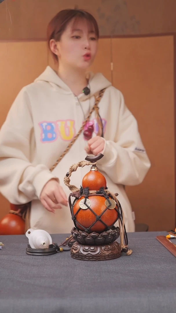 177号链接精品大漆葫芦现货现发[一物一拍]不包含莲花底座