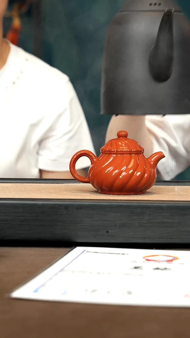 茶壶紫砂【P045】筋纹矮潘200c BJZ