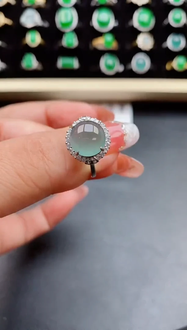 【闪购商品】翡翠戒指银S925镶嵌08080