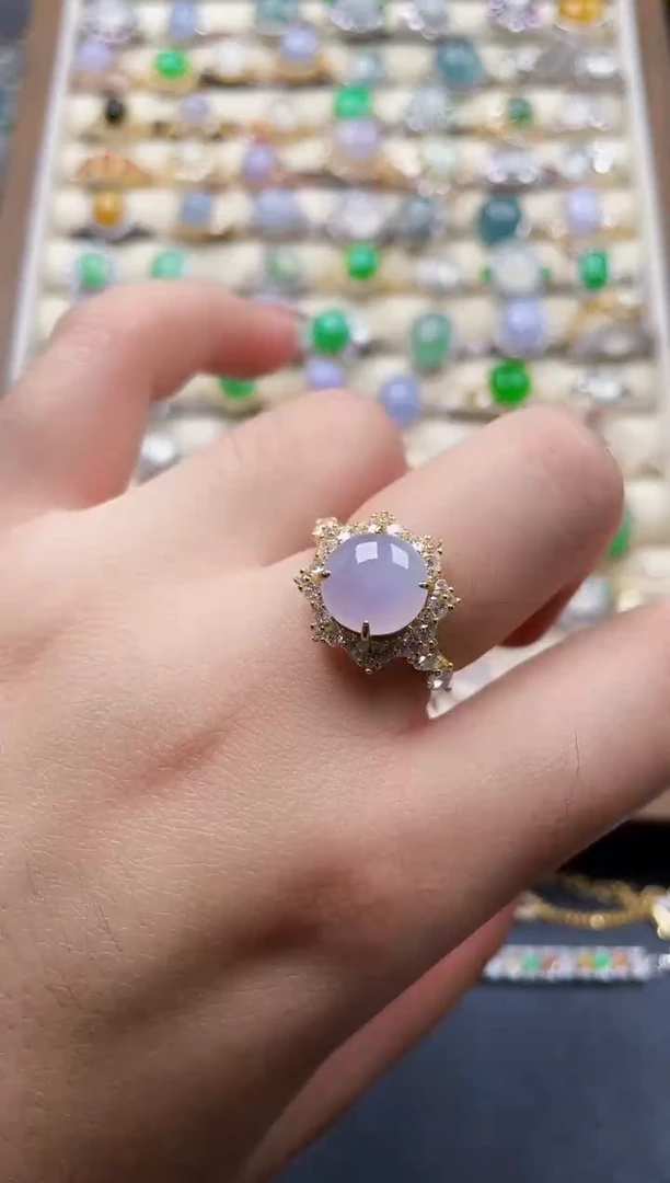 银S925镶嵌戒指翡翠57