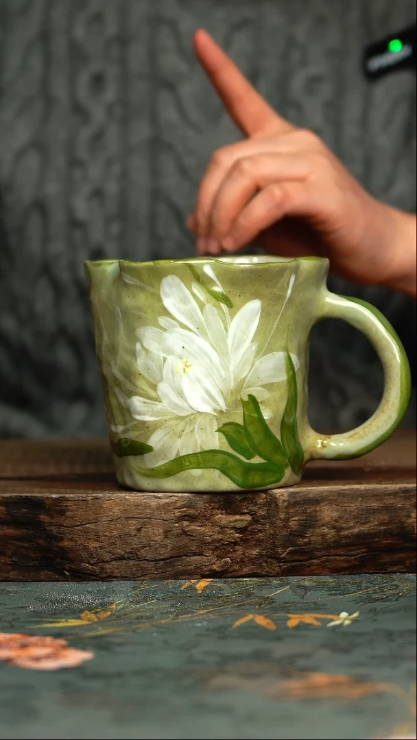 【闪购商品】杯釉下彩手工手绘同款陶器