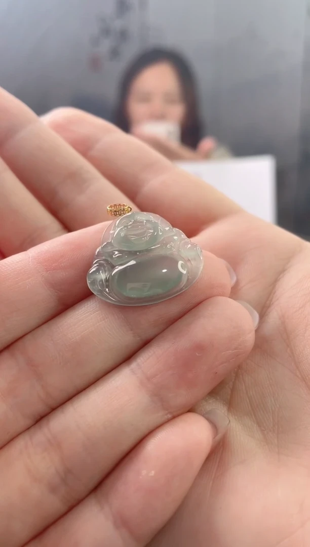 翡翠未镶嵌吊坠(赠链)佛公