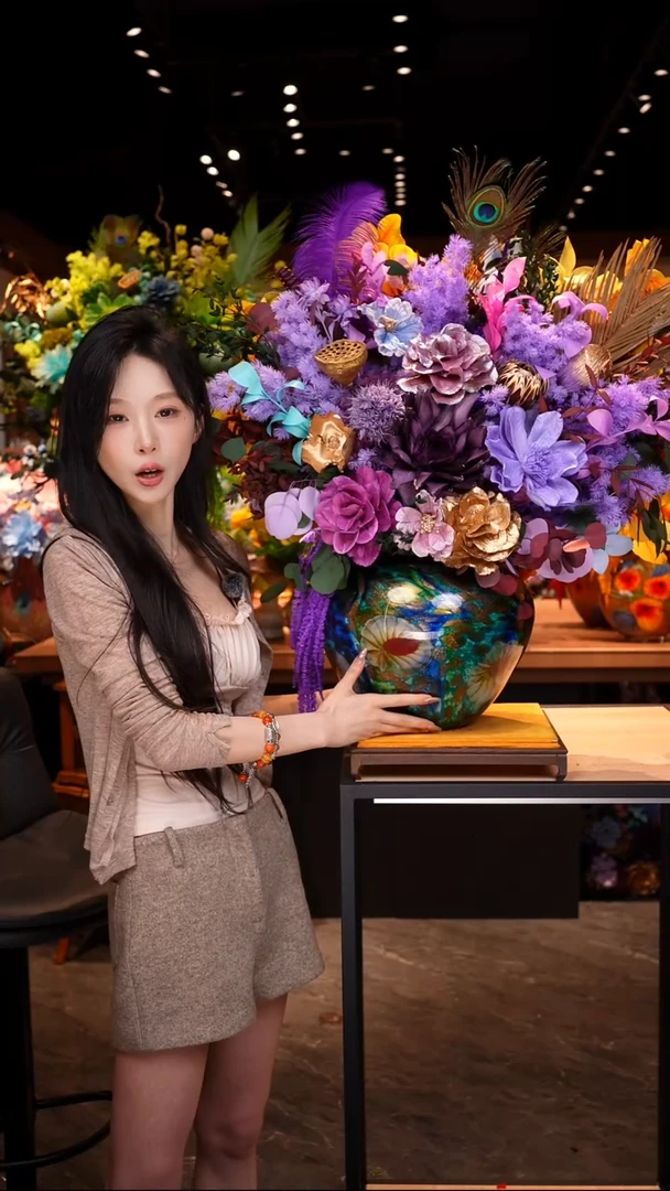 瓶琉璃手工花器花束空运包邮送货上门-以图片为准
