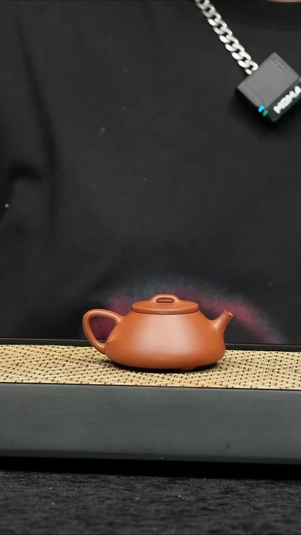 茶壶紫砂五堂 心舟石瓢-朱泥