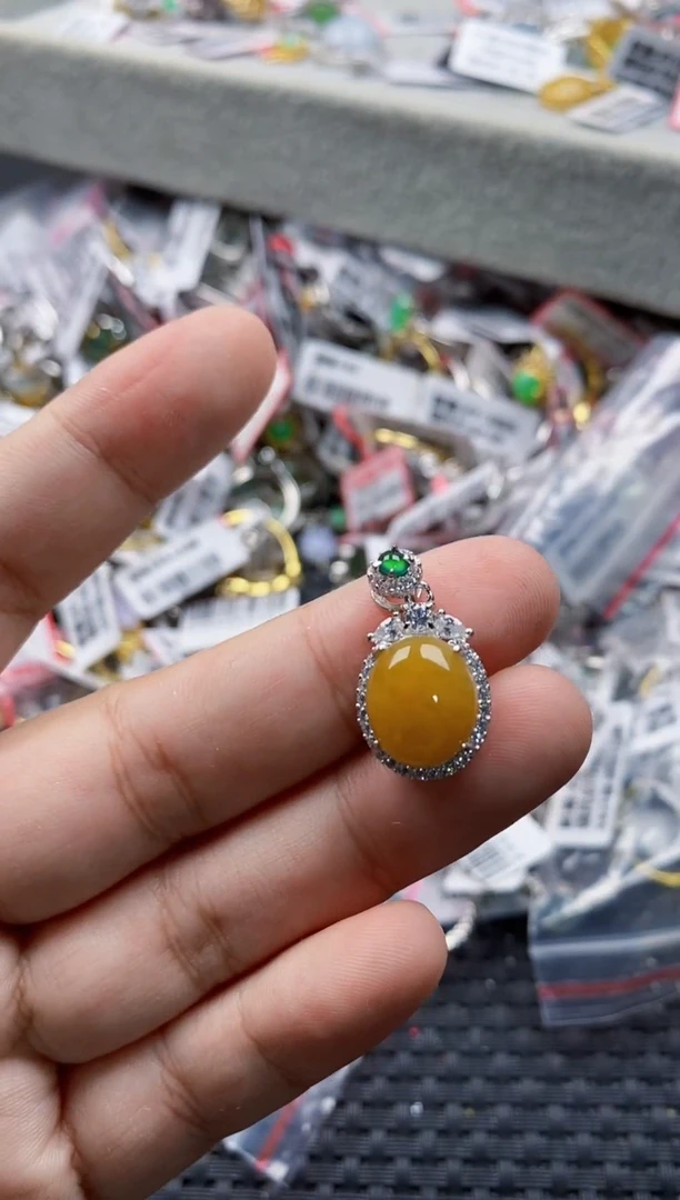 翡翠戒指银S925镶嵌7777---11