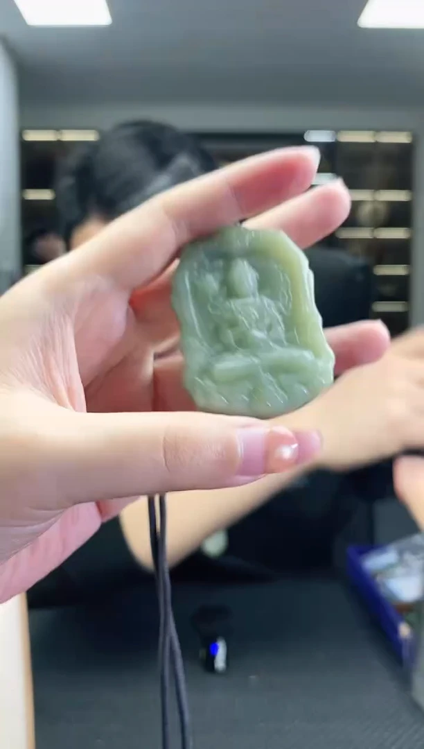 颈饰未镶嵌和田玉正装观音清货3