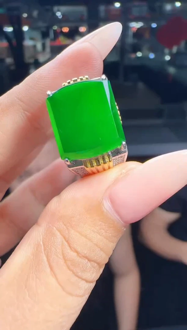 未镶嵌定制翡翠翡翠戒指36