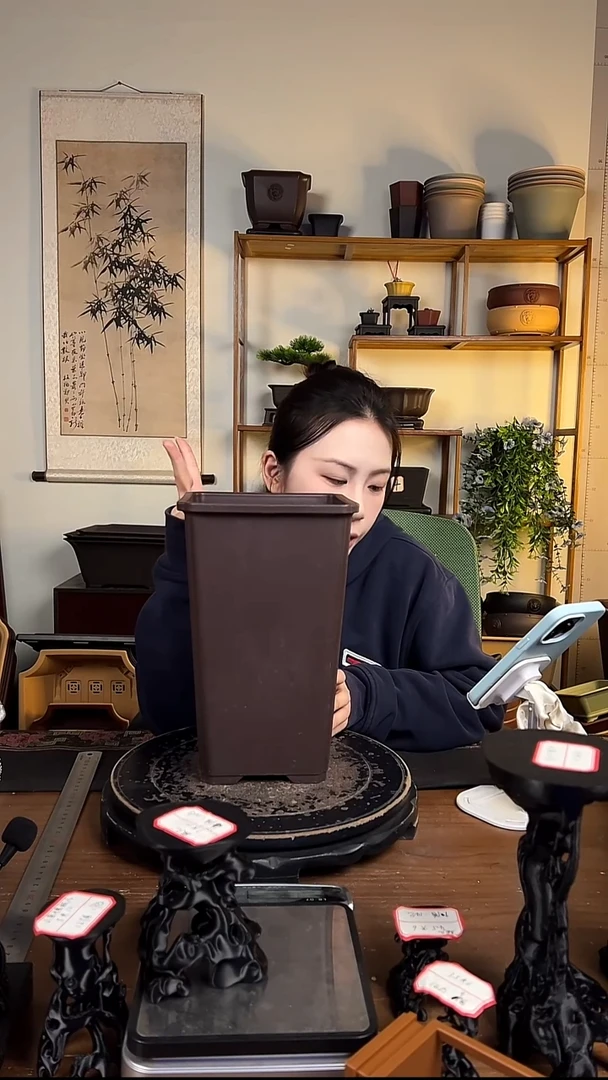 18*29签筒2只不带底紫檀