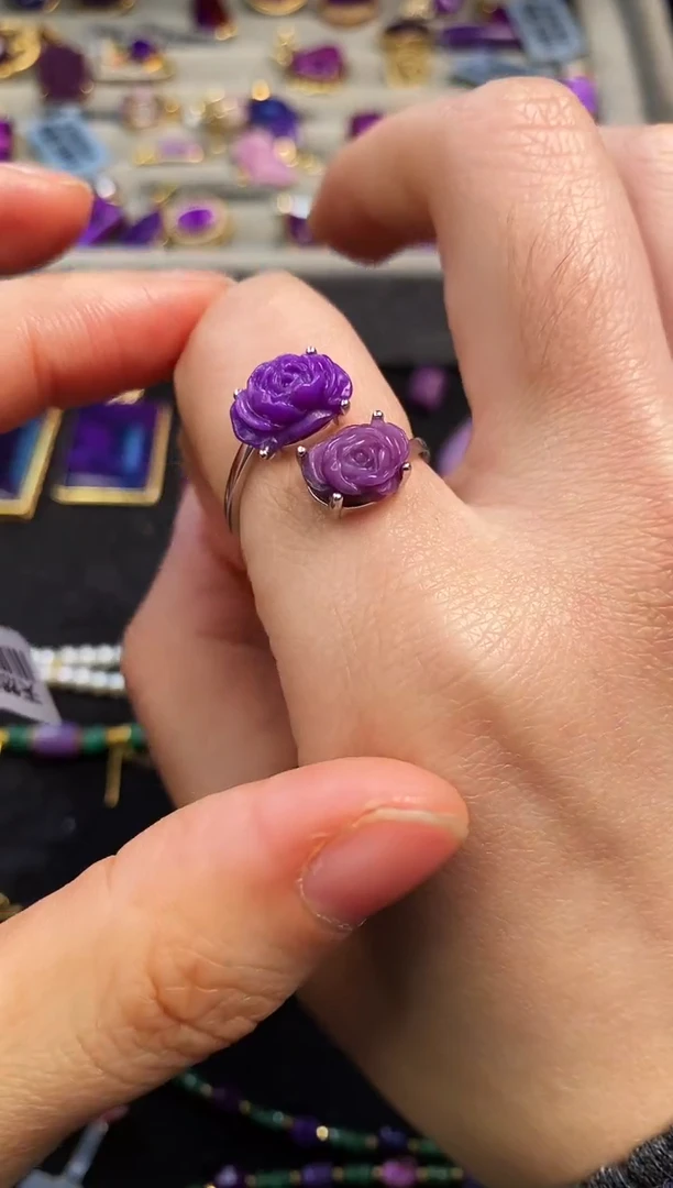 苏纪石（舒俱来）银S925镶嵌戒指1