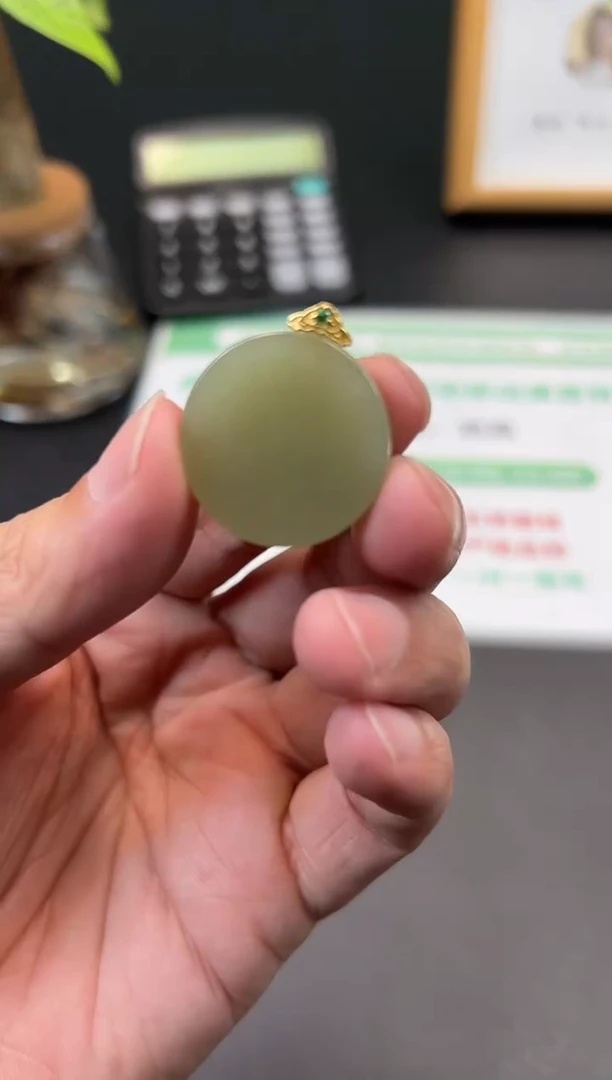 吊坠(不含链)银S925镶嵌和田玉DD01610680-多样性发一