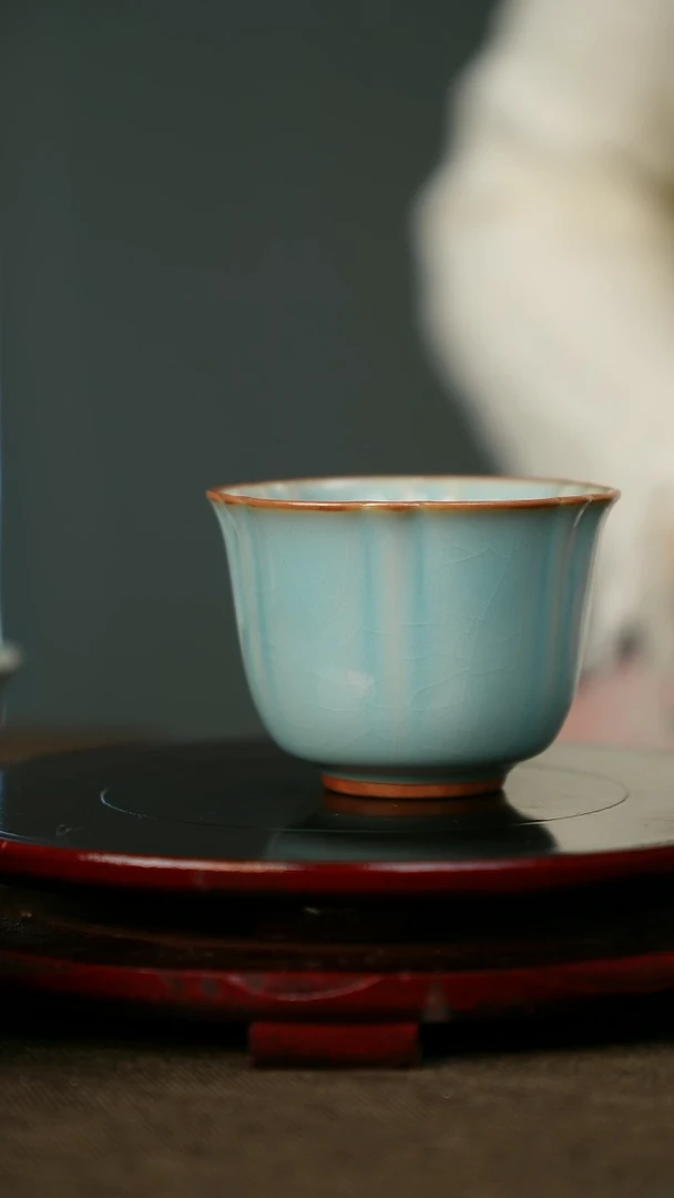 全品 湖水蓝 桃花主人杯