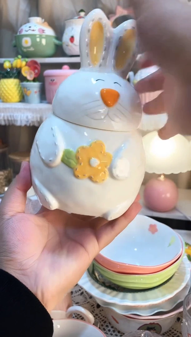 【闪购商品】瓷片兔子摆件  质量好发货快放心拍