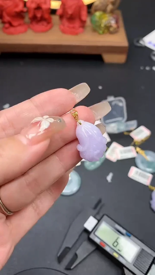 【闪购商品】翡翠吊坠(不含链)18K金镶嵌MS152581