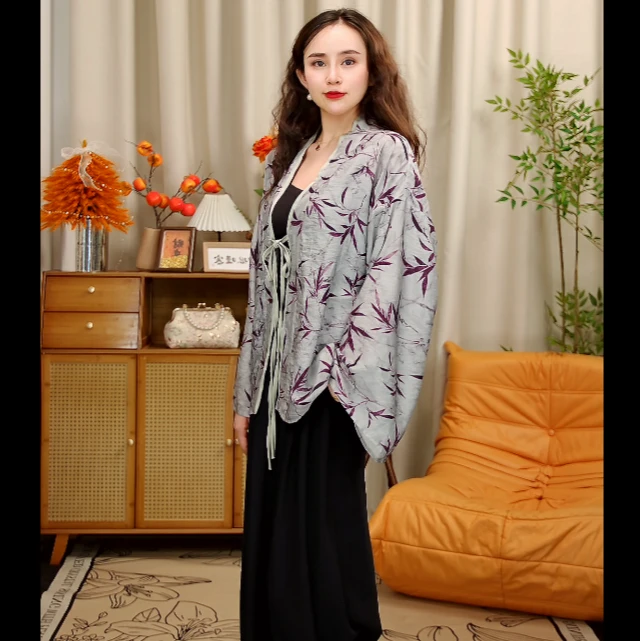 晴曦原创【幂幂同款】衣长62夏季新款轻中式外披上衣