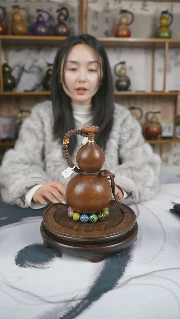 【闪购商品】288精品大漆酒葫芦赠送漏斗底座网兜